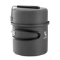 Ultra-Light Aluminum Camping Cookware Set with Nestable Design Handle