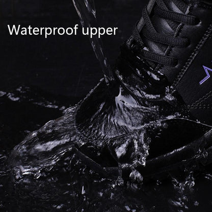 Winter Womens Mens Boots Shoes Plush Warm Sneakers Outdoor Waterproof Ankle Snow Boots Casual Leather Hiking Boots Outdoor Trekking Boot Mid Hiker Boot For Mens